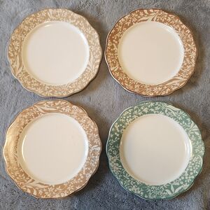 Ashland Set of 4 Floral Accent 8" Plates New